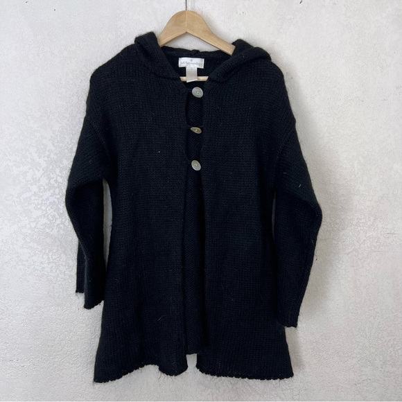 Soft surroundings medium mohair arcrylic hooded sweater b48 - Picture 1 of 3